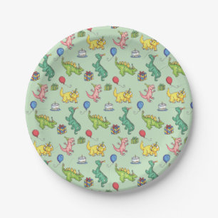 Assiettes En Carton Dinos de fête d'anniversaire