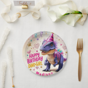Assiettes En Carton Dinosaur Aventure Joyeux anniversaire