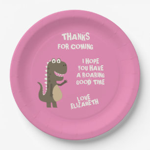 Assiettes En Carton Dinosaur fête d'anniversaire