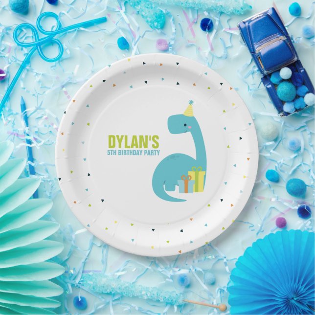 Assiettes En Carton Dinosaur Parti Anniversaire de enfant à thème (Fête)