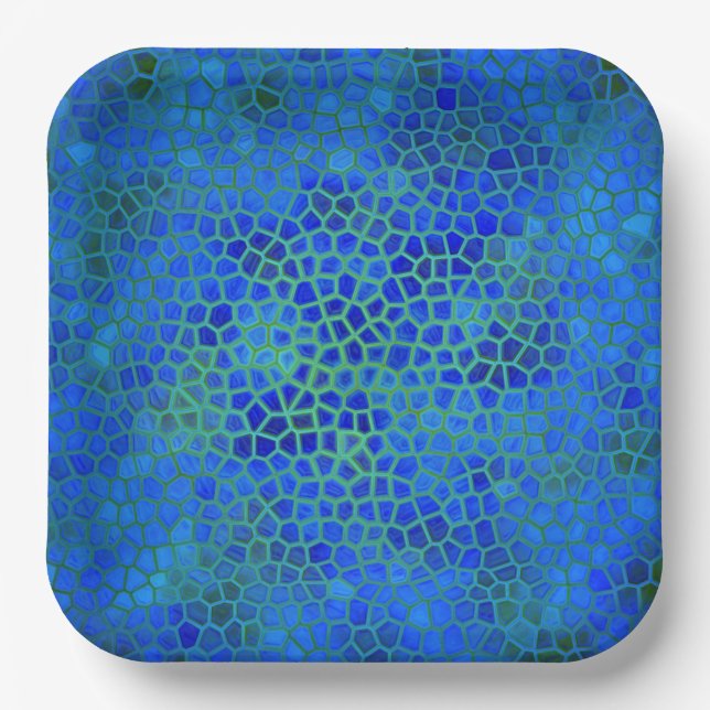 Assiettes En Carton Dinosaure bleu caché (Recto)