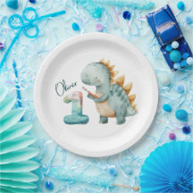 Dinosaure mignon avec brosse 1er anniversaire