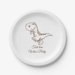 Assiettes En Carton dinosaure, vintage, mignonne, enfants, Plaque en p