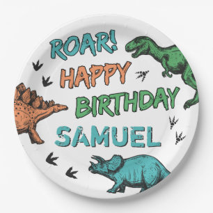 Assiettes En Carton Dinosaures Stomp Chomp Roar Anniversaire fête, n'i