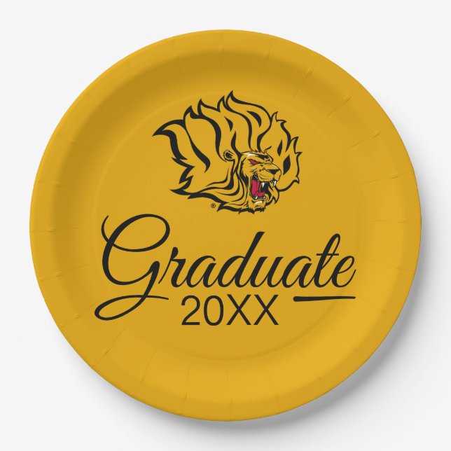 Assiettes En Carton Diplômé de l'UAPB pour les lions d'or (Devant)