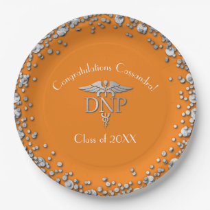Assiettes En Carton Diplôme de pratique infirmière Doctorat Orange Arg