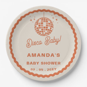 Assiettes En Carton Disco Baby Retro Baby shower Disco Super