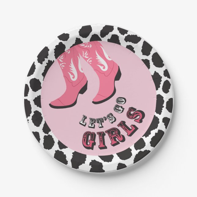 Assiettes En Carton Disco Cowgirl Bachelorte Party (Devant)