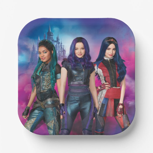 Assiettes En Carton Disney Descendants Birthday (Recto)