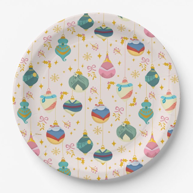 Assiettes En Carton Disney Princess Christma Motif de l'ornement (Devant)