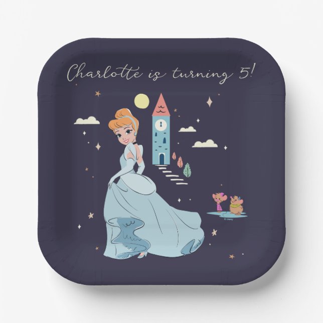 Assiettes En Carton Disney Princess Cinderella l Girls Anniversaire (Recto)