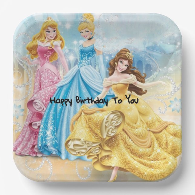 Assiettes En Carton Disney princess royalty paper plate (Recto)