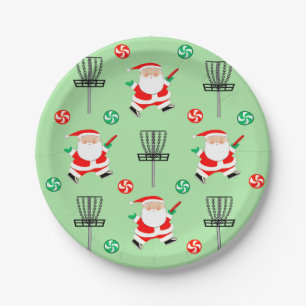 Assiettes En Carton Disque Golf Noël