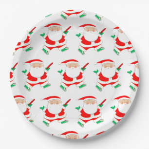 Assiettes En Carton Disque golf Noël