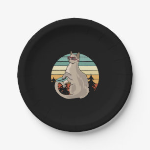 Assiettes En Carton Disque Golf Panier Funny Chat Joueur cadeau
