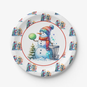Assiettes En Carton Disque Golf Thématique fête de Noël