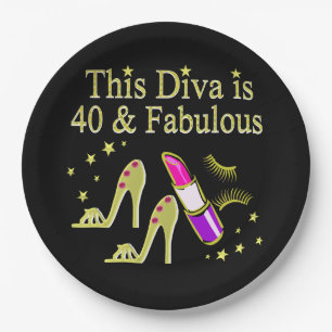 ASSIETTES EN CARTON DIVA A 40 ANS ET CONCEPTION FABULEUSE DE HAUT NIVE