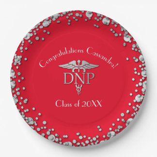 Assiettes En Carton Doctor of Nursing Practice Graduation Red Silver
