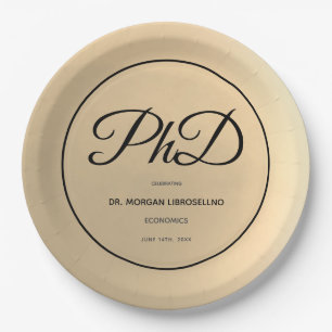 Assiettes En Carton Doctorat Parti de l'obtention d'un diplôme d'or B