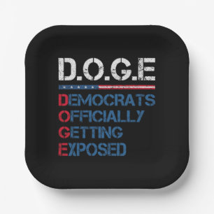 Assiettes En Carton DOGE Ministère De L'Efficacité Gouvernementale