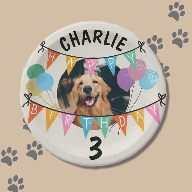Assiettes En Carton Dogs fête anniversaire chiot décorations (Dogs Plate)