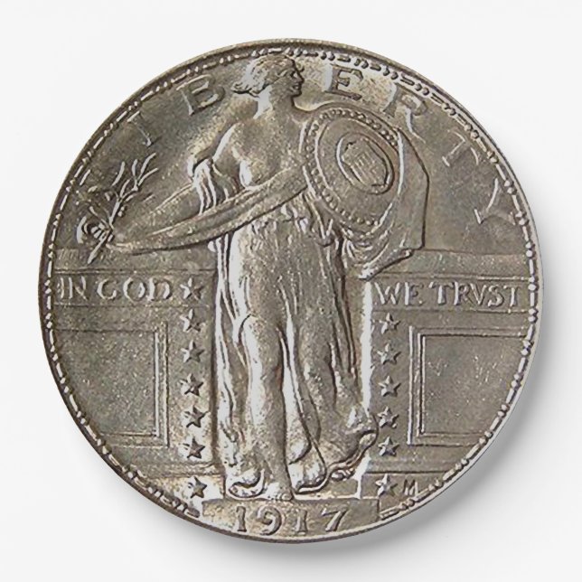 Assiettes En Carton Dollar de la liberté (Devant)