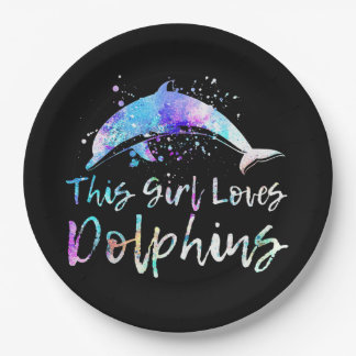 Assiettes En Carton don amant dauphin cette fille aime les dauphins