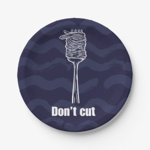 Assiettes en carton - Don’t Cut – Humour Spaghetti