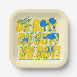 Assiettes En Carton Donald Duck & Mickey Fist Bump Oh Boy !