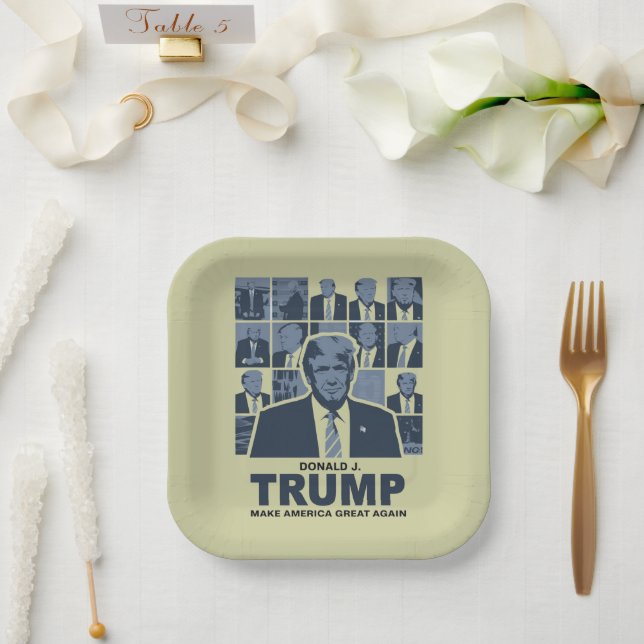 ASSIETTES EN CARTON DONALD TRUMP (Mariage)