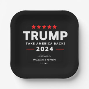 Assiettes En Carton Donald Trump 2024 redonne l'élection américaine