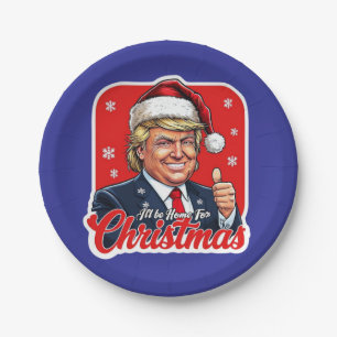 Assiettes En Carton Donald Trump Christmas Santa Claus Art