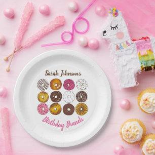 Assiettes En Carton Donut Doughnut Fête Anniversaire Brunch Vente de p