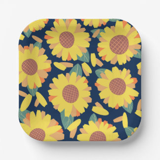 Assiettes En Carton Doodles Sunny Bloom