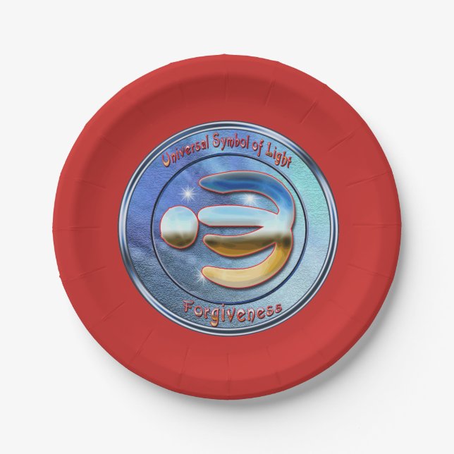 Assiettes En Carton Doodling sur le symbole du pardon (Devant)