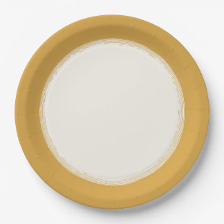 Assiettes En Carton Doré