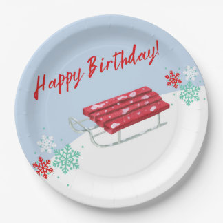 Assiettes En Carton Dormir Hiver Enfants Anniversaire Papier Plaques