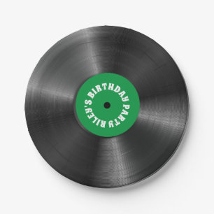 Assiettes En Carton Dossier Vinyl Album personnalisé fête d'anniversai