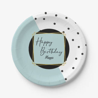 Assiettes En Carton Dots Confetti modernes pour elle