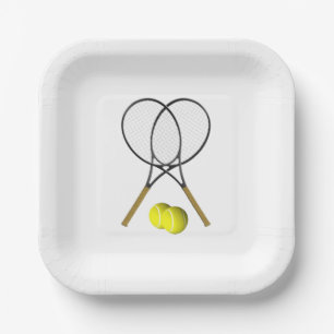 Assiettes En Carton Doubles de tennis 
