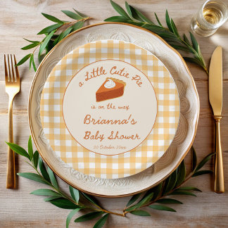 Assiettes En Carton Douce petite citrouille tarte en vichy shower de b
