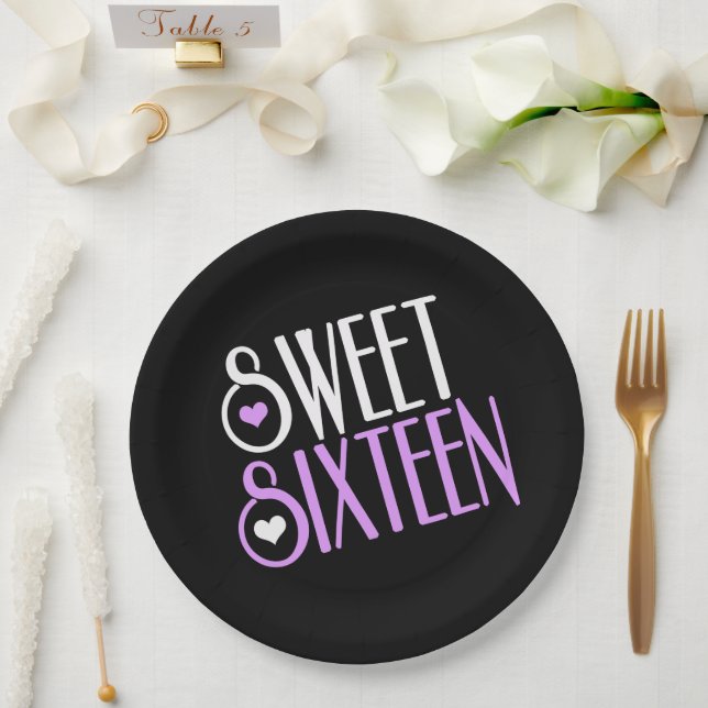 Assiettes En Carton Doux 16 pourpre (Mariage)