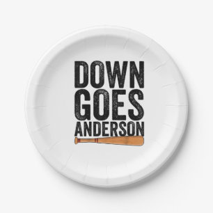 Assiettes En Carton DOWN GOLF ANDERSON FUNNY BASEBALL cadeau ANDERSON