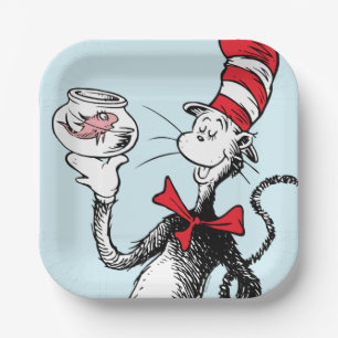 Assiettes En Carton Dr Seuss   Chat dans le Casquette & Krinklebine