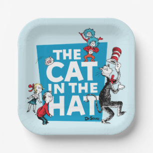 Assiettes En Carton Dr Seuss   Chat dans le logo du Casquette - Caract