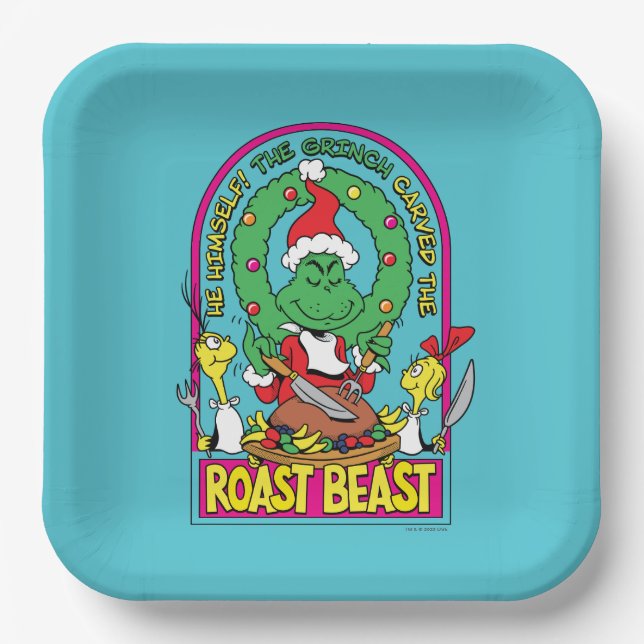 Assiettes En Carton Dr Seuss | Graphique de la bête rôtie (Recto)