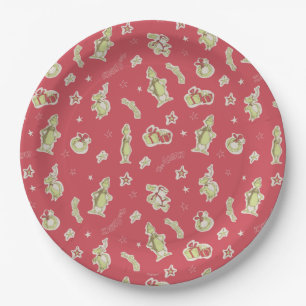 Assiettes En Carton Dr Seuss   Grinch   Motif de Noël rouge