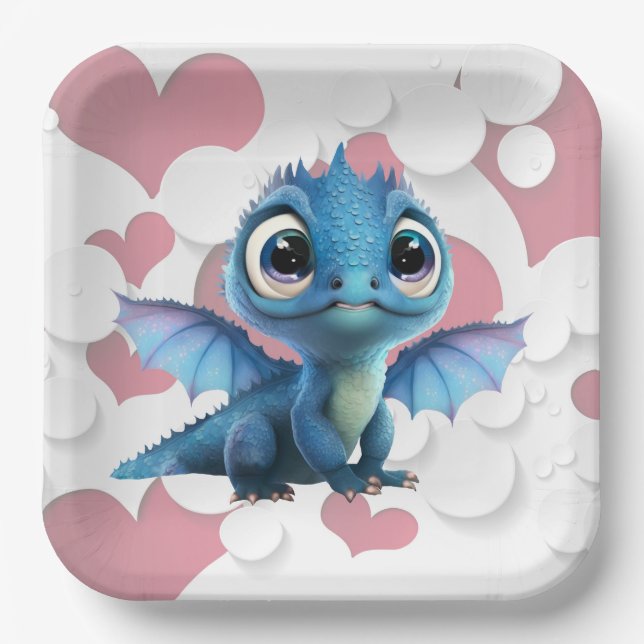 Assiettes en carton dragon (Recto)