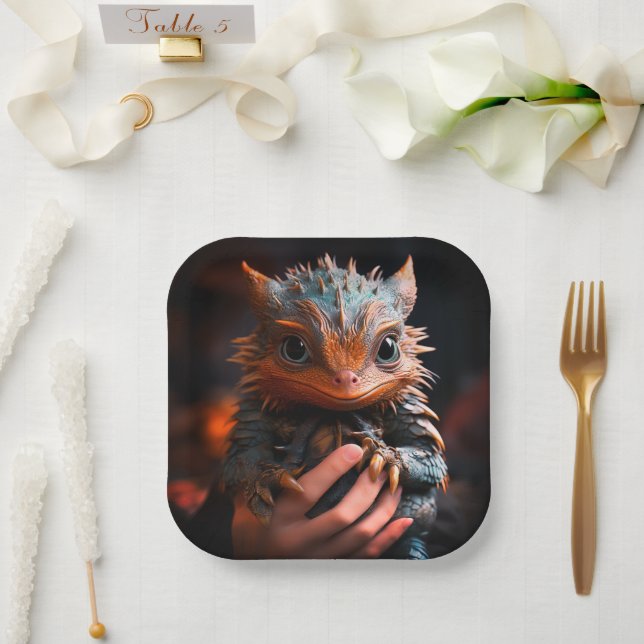 Assiettes En Carton Dragon Baby (Mariage)