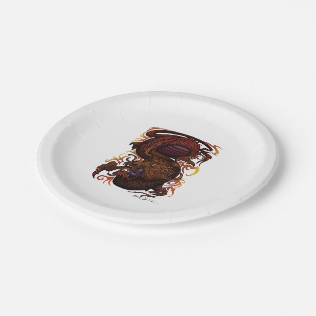 Assiettes En Carton Dragon (conception de signature) (Angle)
